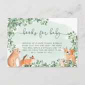 ウッドランド動物緑の本リクエスト挿入カード エンクロージャーカード (正面)