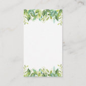 ウッドランド動物緑の森の男の子おむつラッフル エンクロージャーカード (裏面)