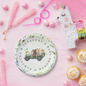 ウッドランド動物緑の森の赤ちゃんシャワー ペーパープレート (パーティー)