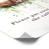 ウッドランド動物緑の男の赤ちゃんシャワーおむつ ポスター (角)