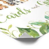 ウッドランド動物緑の赤ちゃんシャワーカードギフト ポスター (角)