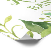 ウッドランド動物緑の赤ちゃんシャワー歓迎サイン ポスター (角)