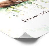 ウッドランド動物緑の赤ちゃんシャワー甘いお菓子 ポスター (角)