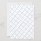 ウッドランド動物緑の青い男の子の赤ちゃんシャワー 招待状 (裏面)