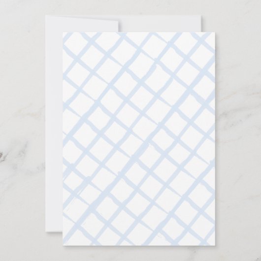 ウッドランド動物緑の青い男の子の赤ちゃんシャワー 招待状 (裏面)