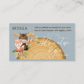 ウッドランド動物詳細ブックカードギフトボーイ エンクロージャーカード (正面)