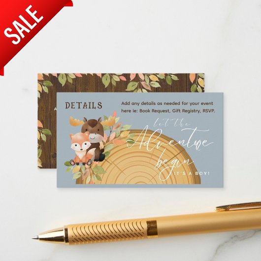 ウッドランド動物詳細ブックカードギフトボーイ エンクロージャーカード