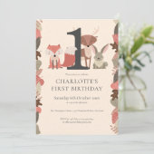 ウッドランド動物誕生会 招待状 (スタンド正面)