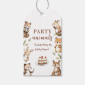 ウッドランド動物誕生日パーティー ギフトタグ (正面)