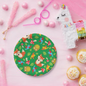 ウッドランド動物誕生日パーティー ペーパープレート (パーティー)