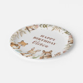 ウッドランド動物誕生日林 ペーパープレート (アングル)