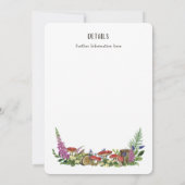 ウッドランド動物誕生日森招待状 招待状 (裏面)