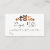 ウッドランド動物赤ちゃんシャワーおむつラッファー エンクロージャーカード (正面)