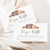 ウッドランド動物赤ちゃんシャワーおむつラッファー エンクロージャーカード