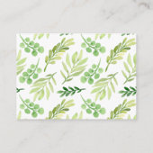 ウッドランド動物赤ちゃんシャワーおむつラッフルカード エンクロージャーカード (裏面)