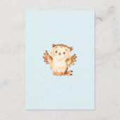 ウッドランド動物赤ちゃんシャワーおむつラッフルチケット エンクロージャーカード (裏面)