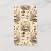 ウッドランド動物赤ちゃんシャワーおむつラッフル エンクロージャーカード (裏面)