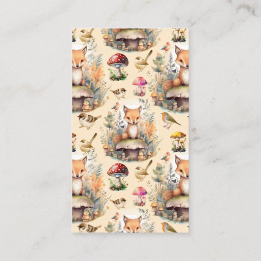 ウッドランド動物赤ちゃんシャワーおむつラッフル エンクロージャーカード (裏面)