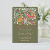 ウッドランド動物赤ちゃんシャワーおむつラッフル 招待状 (スタンド正面)