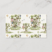 ウッドランド動物赤ちゃんシャワーかわいいギフトレジストリ 名刺 (裏面)