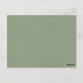 ウッドランド動物赤ちゃんシャワーアドバイスゲーム ポストカード (裏面)