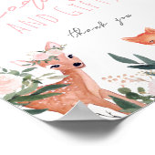 ウッドランド動物赤ちゃんシャワーカードとギフトサイン ポスター (角)