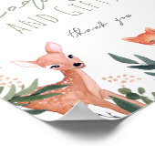 ウッドランド動物赤ちゃんシャワーカードとギフトサイン ポスター (角)