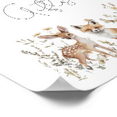 ウッドランド動物赤ちゃんシャワーカードとギフト ポスター (角)