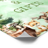 ウッドランド動物赤ちゃんシャワーカード&ギフトサイン ポスター (角)