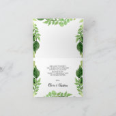 ウッドランド動物赤ちゃんシャワーサンキューカード サンキューカード (内部)