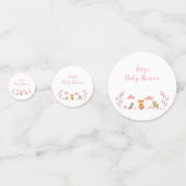 ウッドランド動物赤ちゃんシャワーテーブル紙吹雪 コンフェッティ (正面)