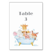 ウッドランド動物赤ちゃんシャワーテーブル テーブルナンバー (正面)