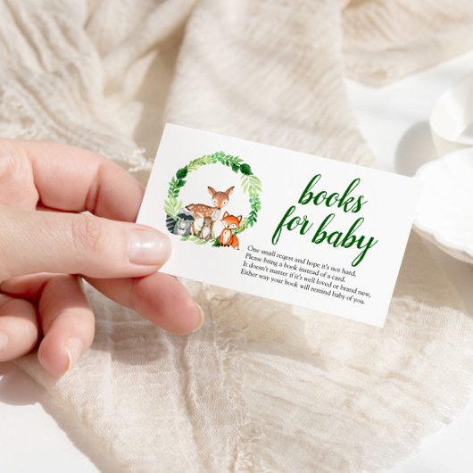 ウッドランド動物赤ちゃんシャワーベビー エンクロージャーカード