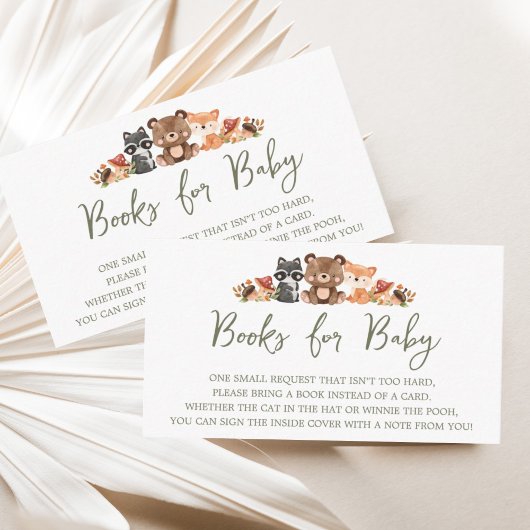ウッドランド動物赤ちゃんシャワーベビー エンクロージャーカード