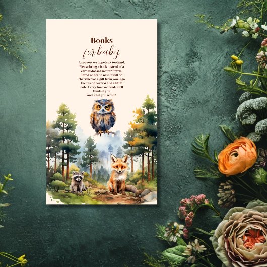 ウッドランド動物赤ちゃんシャワーベビー エンクロージャーカード