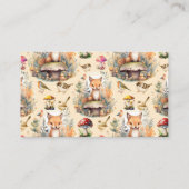 ウッドランド動物赤ちゃんシャワーベビー エンクロージャーカード (裏面)