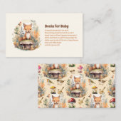 ウッドランド動物赤ちゃんシャワーベビー エンクロージャーカード (正面/裏面)