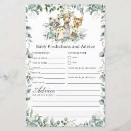 ウッドランド動物赤ちゃんシャワー予測とアドバイス