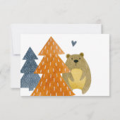 ウッドランド動物赤ちゃんシャワー予約リクエスト (裏面)