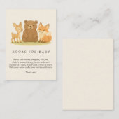 ウッドランド動物赤ちゃんシャワー予約リクエスト エンクロージャーカード (正面/裏面)