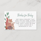 ウッドランド動物赤ちゃんシャワー予約リクエスト エンクロージャーカード (正面)