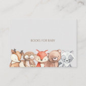 ウッドランド動物赤ちゃんシャワー予約リクエスト エンクロージャーカード (裏面)
