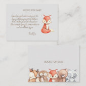 ウッドランド動物赤ちゃんシャワー予約リクエスト エンクロージャーカード (正面/裏面)