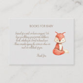 ウッドランド動物赤ちゃんシャワー予約リクエスト エンクロージャーカード (正面)