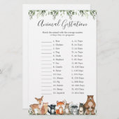 ウッドランド動物赤ちゃんシャワー動物退院戦 (正面/裏面)