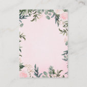 ウッドランド動物赤ちゃんシャワー女の子おむつラッフル エンクロージャーカード (裏面)