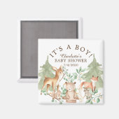 ウッドランド動物赤ちゃんシャワー好きマグネット マグネット (正面/裏面)