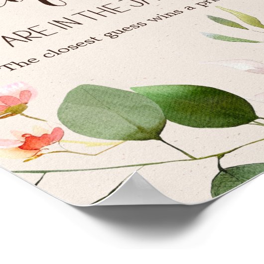 ウッドランド動物赤ちゃんシャワー推測ゲームサイン ポスター (角)