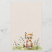 ウッドランド動物赤ちゃんシャワー推測ベビー食品ゲーム チラシ (裏面)