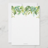 ウッドランド動物赤ちゃんシャワー森ボーイニュートラル サンキューカード (裏面)